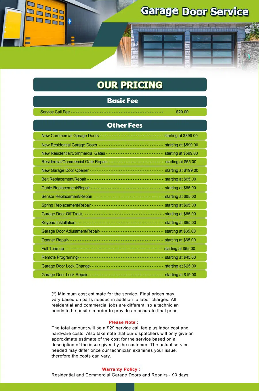 Garage Door 24 Hours Repair Menomonee Falls, WI 262-293-4491